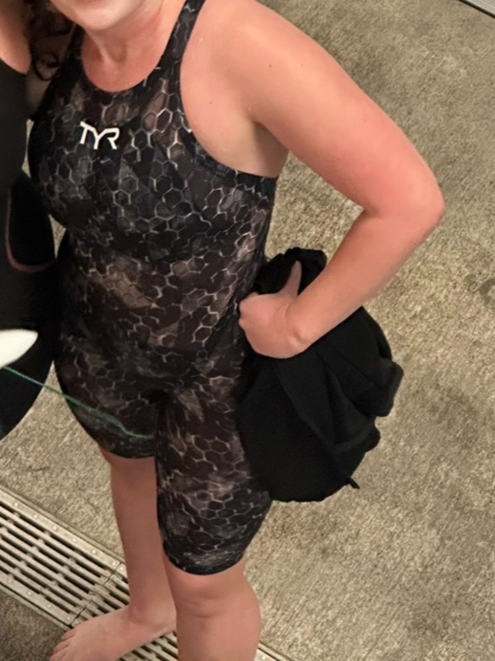 TYR Women’s Black Patterned Racing One-Piece
